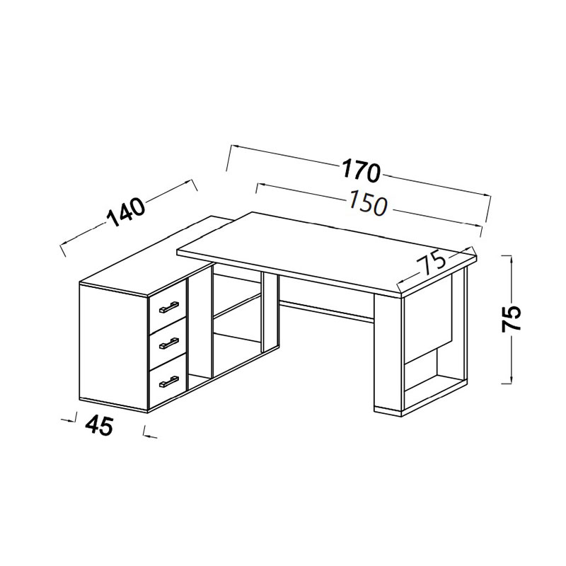 میز کارشناسی سینما چوب مدل ژینورا - Thumbnail 1